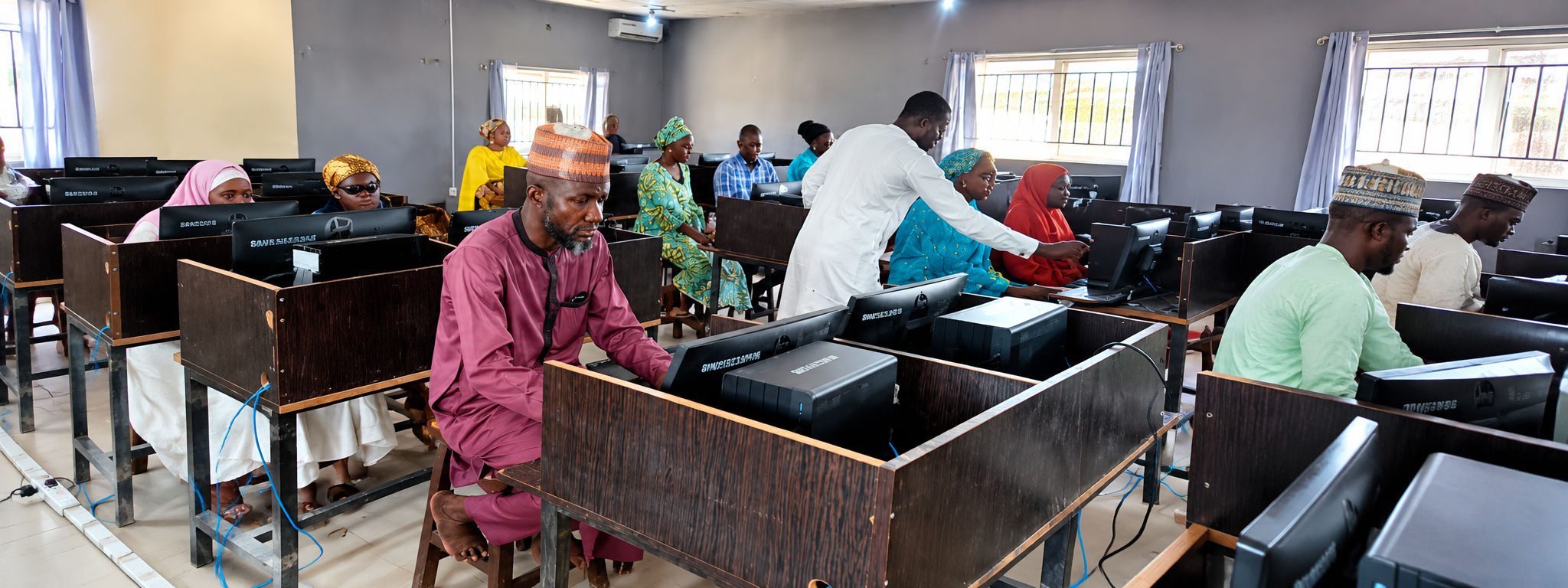 Teachers taking part in the Digital Pedagogy Solutions computer-based testing workshop